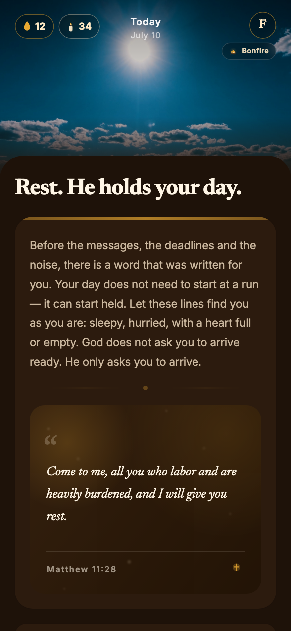 Today — Acalenta's daily devotional