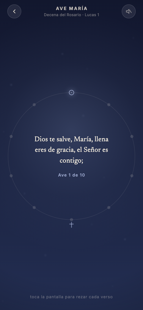 Ave María — decena interactiva