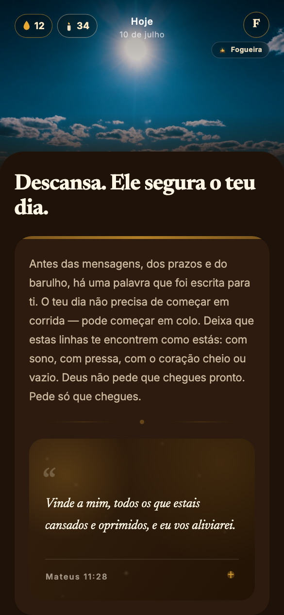 Hoje — o devocional diário da Acalenta